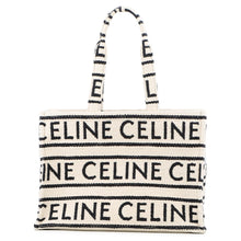 Load image into Gallery viewer, CELINE Kabataís Tote Bag White/Black196762EG8 Cotton Size Large
