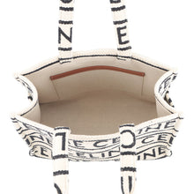 Load image into Gallery viewer, CELINE Kabataís Tote Bag White/Black196762EG8 Cotton Size Large
