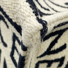 将图像加载到图库查看器中，CELINE Kabataís Tote Bag White/Black196762EG8 Cotton Size Large
