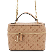 Load image into Gallery viewer, JIMMY CHOO 2WAY vanity bag Beige Leather
