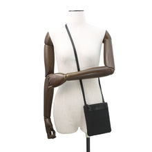 Load image into Gallery viewer, BVLGARI Logomania Shoulder Pouch Black Canvas Leather
