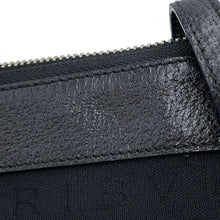 Load image into Gallery viewer, BVLGARI Logomania Shoulder Pouch Black Canvas Leather
