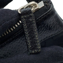 Load image into Gallery viewer, BVLGARI Logomania Shoulder Pouch Black Canvas Leather
