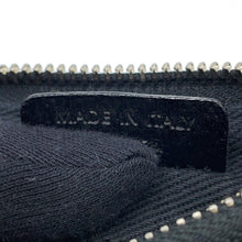 将图像加载到图库查看器中，BVLGARI Logomania Shoulder Pouch Black Canvas Leather
