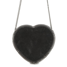 将图像加载到图库查看器中，Stella McCartney Falabella Heart Motif ChainShoulder Black401571 Polyester
