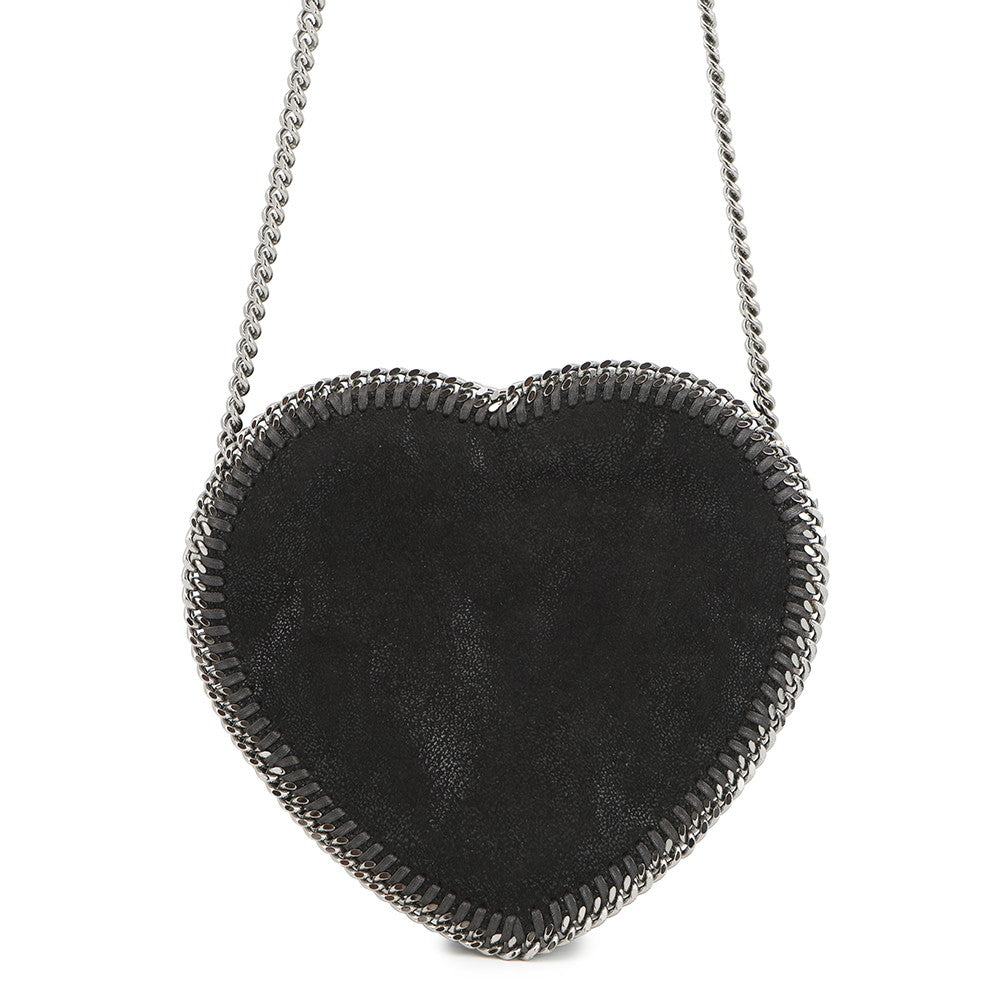 Stella McCartney Falabella Heart Motif ChainShoulder Black401571 Polyester