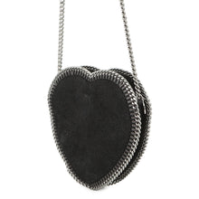 将图像加载到图库查看器中，Stella McCartney Falabella Heart Motif ChainShoulder Black401571 Polyester

