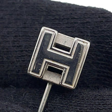 Load image into Gallery viewer, HERMES Cage Do Ash H Cube Earrings Light Blue Metal
