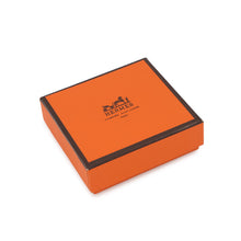 Load image into Gallery viewer, HERMES Cage Do Ash H Cube Earrings Light Blue Metal
