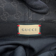 Load image into Gallery viewer, GUCCI GG Canvas bucket hat Size Size S (22.4&quot;) Black576587 Polyester68% Cotton16% Nylon16% Leather
