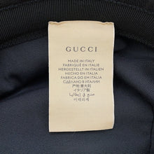 Load image into Gallery viewer, GUCCI GG Canvas bucket hat Size Size S (22.4&quot;) Black576587 Polyester68% Cotton16% Nylon16% Leather
