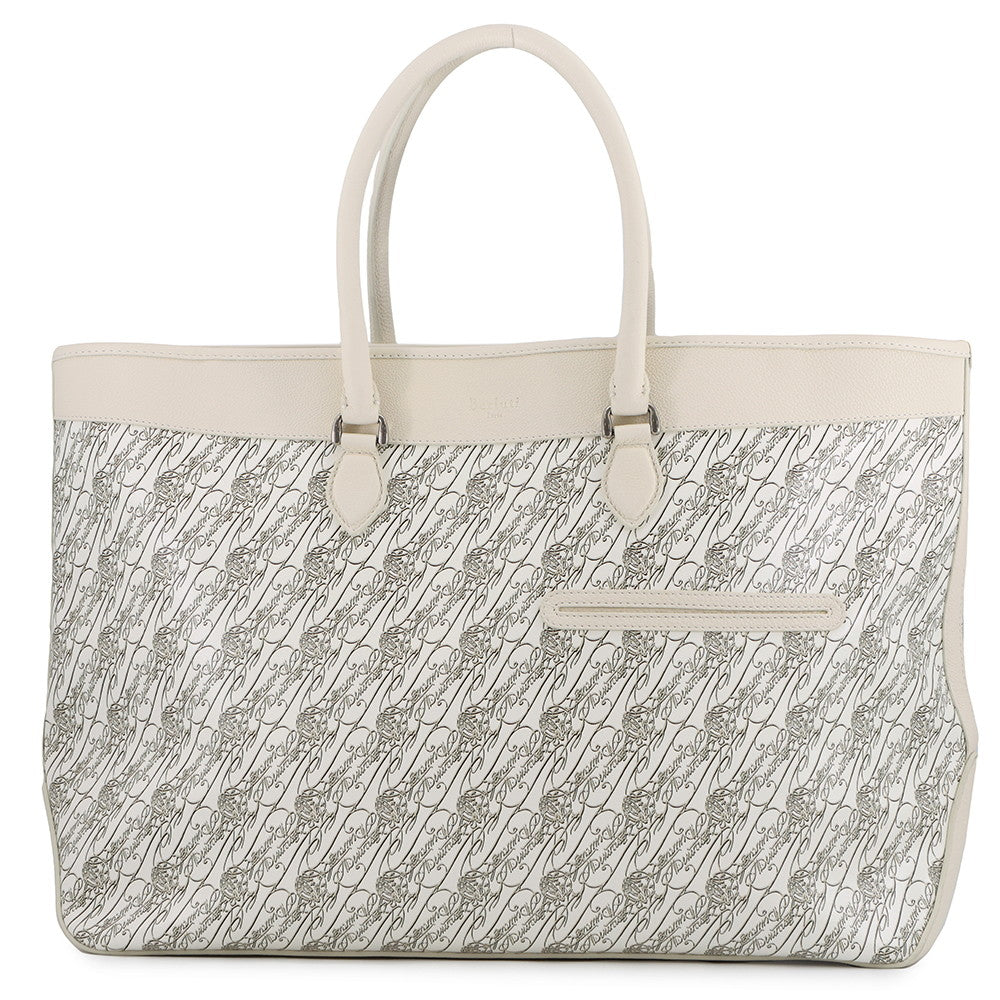 Berluti Toile Malbeuf Tote Bag White PVC Leather Size XL