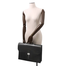 将图像加载到图库查看器中，HERMES Sac A Depeches Black Box Calf Leather Size 41
