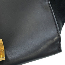 将图像加载到图库查看器中，CELINE Trapeze 2WAYBag Black Crocodile Embossed Leather Suede
