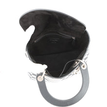 将图像加载到图库查看器中，Dior Lady&#39;s Dior Checkered 2-Way Bag White/Black Leather Size Medium
