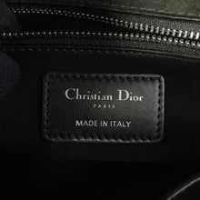 将图像加载到图库查看器中，Dior Lady&#39;s Dior Checkered 2-Way Bag White/Black Leather Size Medium
