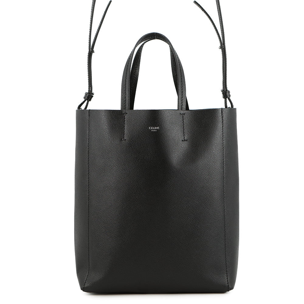 CELINE Vertical Cabas Tote Black176183 Leather Size Small