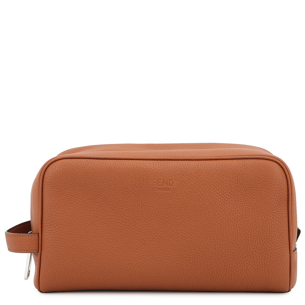 FENDI Clutch Bag Brown7AS378 Leather