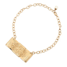 Load image into Gallery viewer, DOLCE&amp;GABBANA Ribbon motif Pendant Gold Metal Rhinestone Faux Pearl
