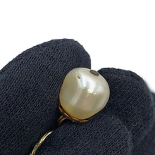 Load image into Gallery viewer, DOLCE&amp;GABBANA Ribbon motif Pendant Gold Metal Rhinestone Faux Pearl
