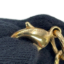 Load image into Gallery viewer, DOLCE&amp;GABBANA Ribbon motif Pendant Gold Metal Rhinestone Faux Pearl
