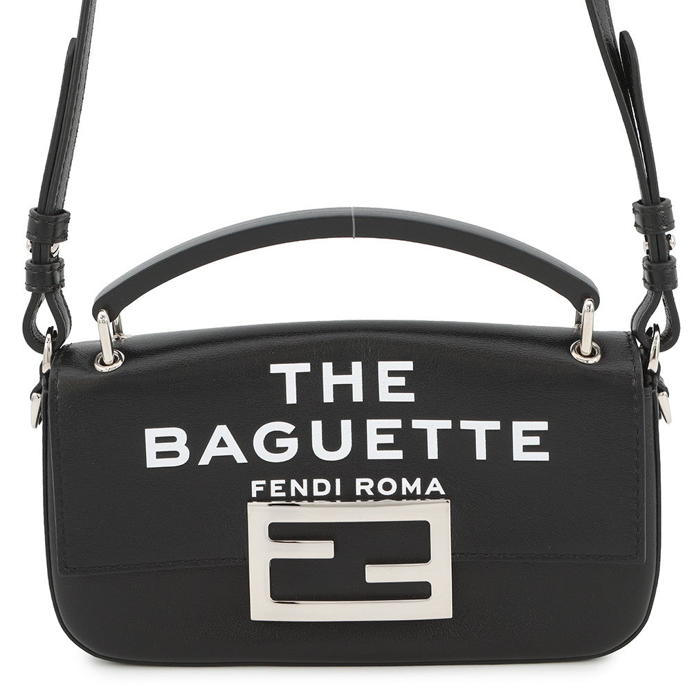 FENDI Marc Jacobs collaboration baguette phone pouch Black/White7AS142 Leather