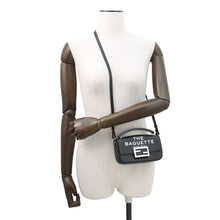 Load image into Gallery viewer, FENDI Marc Jacobs collaboration baguette phone pouch Black/White7AS142 Leather
