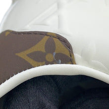 将图像加载到图库查看器中，LOUIS VUITTON Time Out Line Sneakers White/Brown1AAP6C Calf Leather Size 35.5
