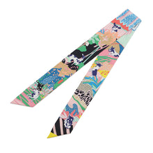 将图像加载到图库查看器中，HERMES Twilly &quot;Freely&quot; Henliberté Jaune Viff/Blue/Rouge Silk100%
