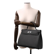 Load image into Gallery viewer, HERMES Kelly Retourne Black Togo Leather Size 35

