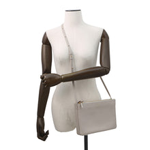 将图像加载到图库查看器中，CELINE Trio Shoulder Bag Gray171453 Leather Size Large
