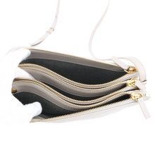 将图像加载到图库查看器中，CELINE Trio Shoulder Bag Gray171453 Leather Size Large
