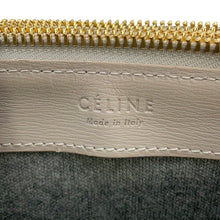 将图像加载到图库查看器中，CELINE Trio Shoulder Bag Gray171453 Leather Size Large
