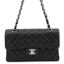 Load image into Gallery viewer, CHANEL Matelasse W Flap ChainShoulder Bag BlackA01113 Caviar Leather Size 23
