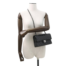 Load image into Gallery viewer, CHANEL Matelasse W Flap ChainShoulder Bag BlackA01113 Caviar Leather Size 23
