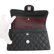 Load image into Gallery viewer, CHANEL Matelasse W Flap ChainShoulder Bag BlackA01113 Caviar Leather Size 23
