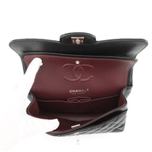 Load image into Gallery viewer, CHANEL Matelasse W Flap ChainShoulder Bag BlackA01113 Caviar Leather Size 23
