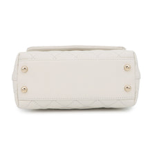 将图像加载到图库查看器中，CHANEL Matelasse Coco Handle WhiteAS2215 Caviar Leather Size XXS
