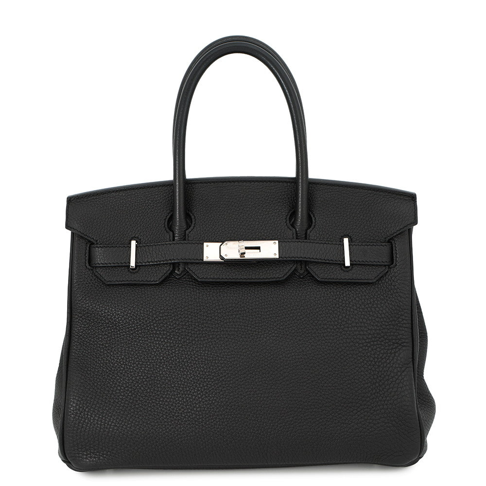 HERMES Birkin Black Togo Leather Size 30