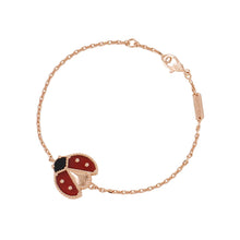 将图像加载到图库查看器中，Van Cleef &amp; Arpels Lucky Spring Bracelet Open Wing LadybugVCARP7R100 18K Pink Gold
