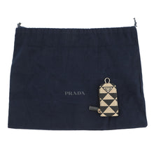 将图像加载到图库查看器中，PRADA Symbol Embroidery Shoulder Bag Beige/Black2VD034 Canvas Leather
