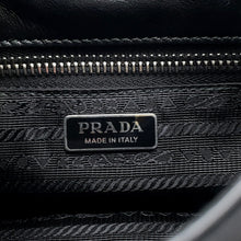 将图像加载到图库查看器中，PRADA Moon Re-Nylon 2way Handbag Black1BA381 Leather Nylon
