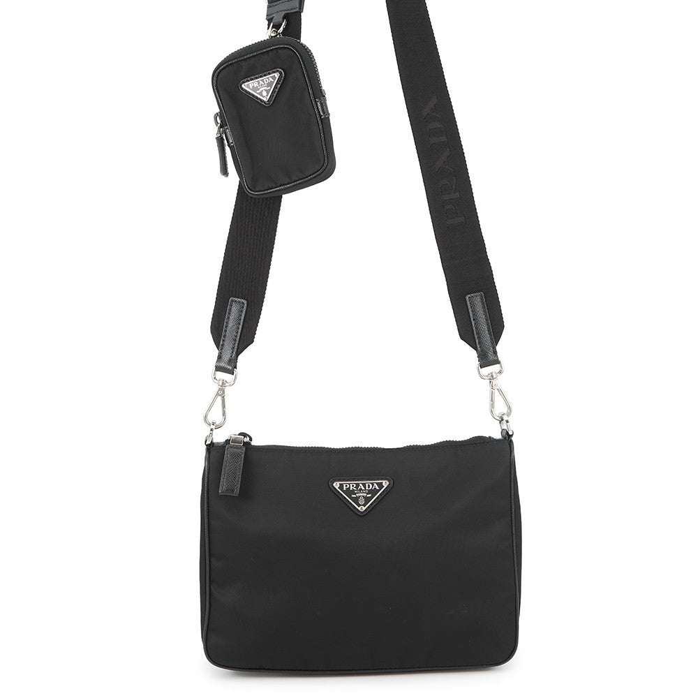 PRADA Re-Nylon Shoulder Bag Black2VH113 Nylon Leather