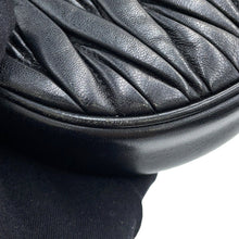 将图像加载到图库查看器中，MIUMIU Matelassé Round Shoulder Bag Black5BH191 Nappa Leather
