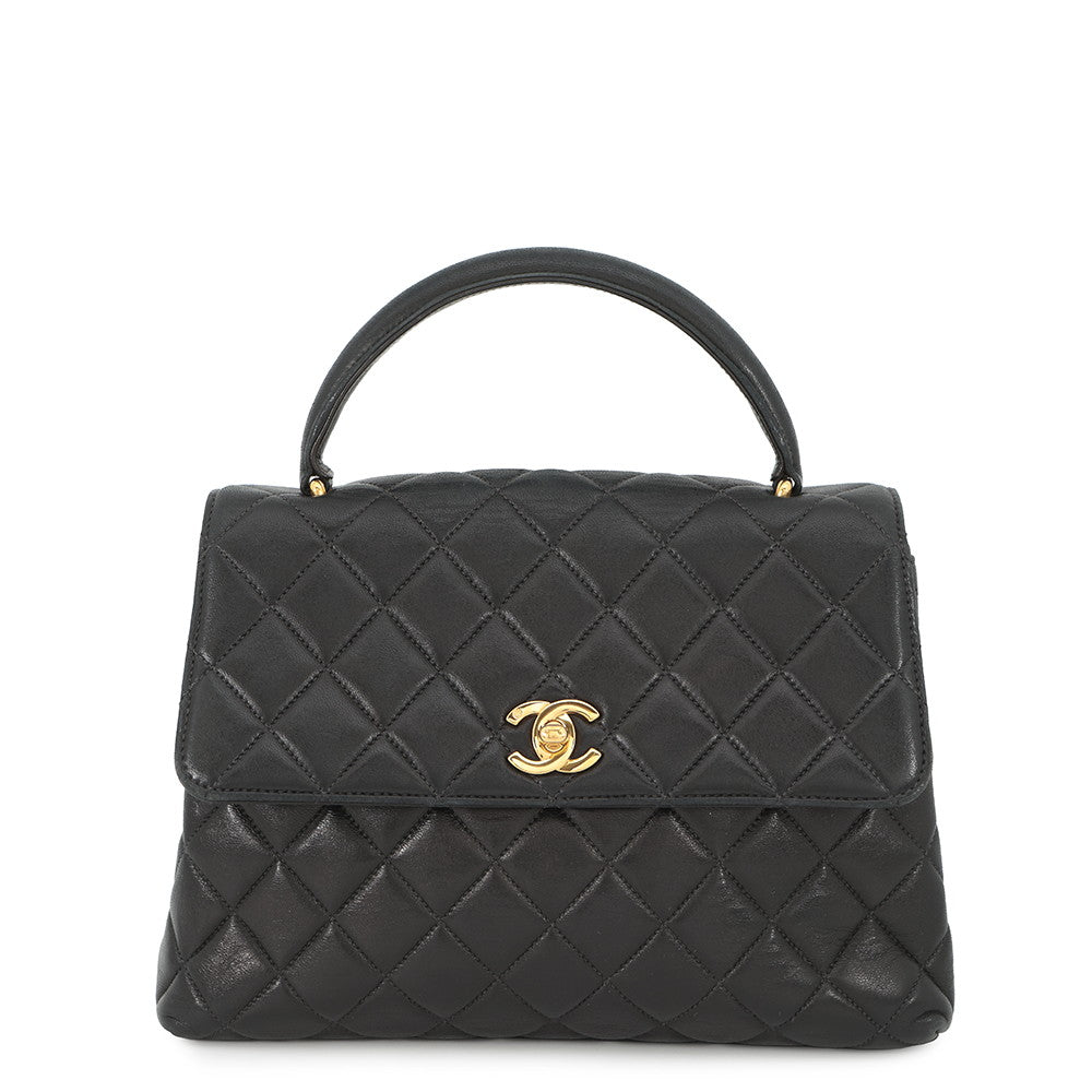 CHANEL Top handle Black Lambskin