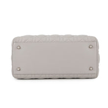 将图像加载到图库查看器中，Dior Lady Dior Canage Gray Leather Size Medium
