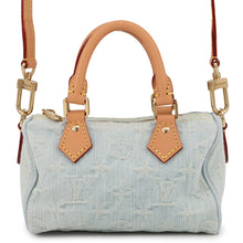 Load image into Gallery viewer, LOUIS VUITTON Nano Speedy Sky BlueM11212 Monogram Denim Size Nano

