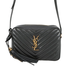 Load image into Gallery viewer, SAINT LAURENT PARIS Roux camera bag Black520534 Leather
