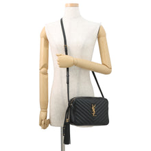 将图像加载到图库查看器中，SAINT LAURENT PARIS Roux camera bag Black520534 Leather
