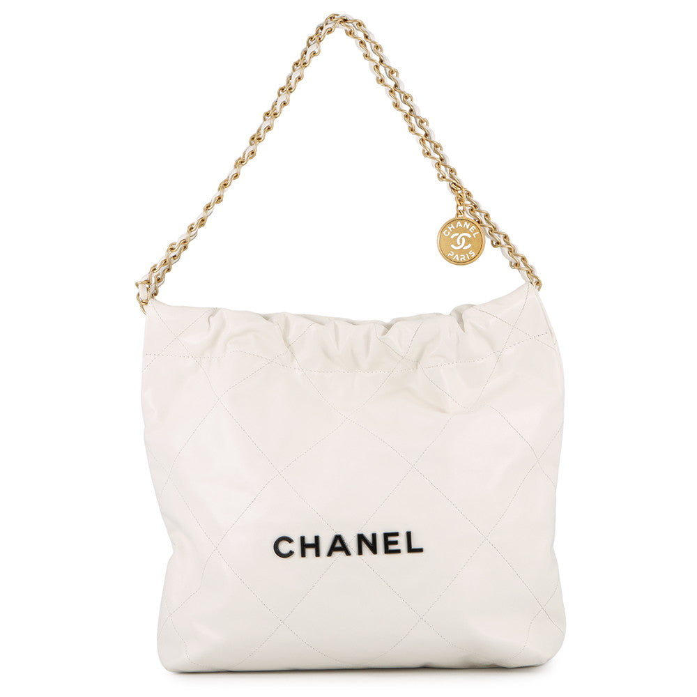 CHANEL CHANEL22 WhiteAS3260 Calf Leather Size Small